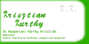 krisztian kurthy business card