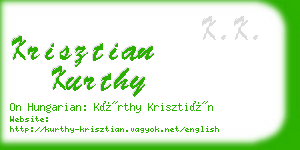 krisztian kurthy business card